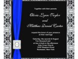Black and Royal Blue Wedding Invitations Royal Blue Black Lace Wedding Invitation Zazzle