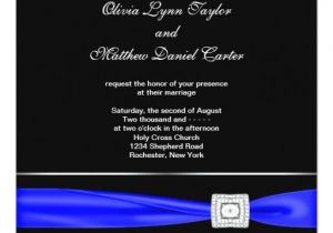Black and Royal Blue Wedding Invitations Royal Blue Black Wedding Invitation