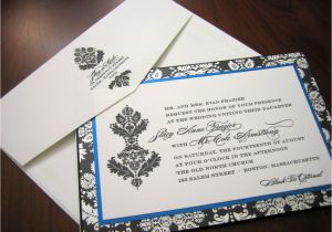 Black and Royal Blue Wedding Invitations Royal Blue Wedding Invitation A Vibrant Wedding