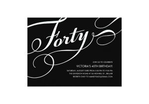 Black and White 40th Birthday Party Invitations Black and White 40th Birthday Invitations Zazzle