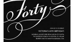 Black and White 40th Birthday Party Invitations Black and White 40th Birthday Invitations Zazzle