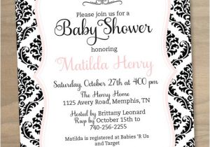 Black and White Baby Shower Invites Black and White Baby Shower Invitations Template