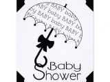 Black and White Baby Shower Invites Black and White Umbrella Baby Shower Invitation 11 Cm X 14