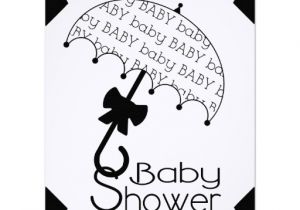 Black and White Baby Shower Invites Black and White Umbrella Baby Shower Invitation 11 Cm X 14