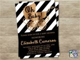 Black and White Baby Shower Invites Chandeliers & Pendant Lights