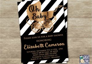 Black and White Baby Shower Invites Chandeliers & Pendant Lights