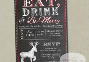Black and White Christmas Party Invitations Black and White Christmas Party Invitations