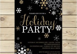 Black and White Christmas Party Invitations Christmas Party Invitation Holiday Party Invitation