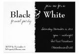 Black and White Cocktail Party Invitations Black and White theme Party Invitation 13 Cm X 18 Cm