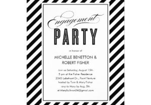 Black and White Engagement Party Invitations Black and White Engagement Party Invitations 13 Cm X 18 Cm