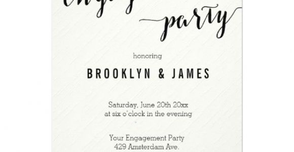 Black and White Engagement Party Invitations Black and White Engagement Party Invitations Zazzle Com