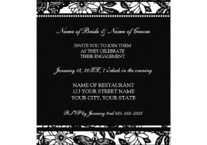 Black and White Engagement Party Invitations Black and White Photo Engagement Party Invitations 13 Cm X