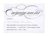 Black and White Engagement Party Invitations Black and White Script Engagement Party Invitation