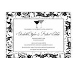 Black and White Engagement Party Invitations Engagement Party Invitations Damask Black and White