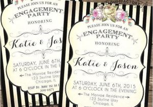 Black and White Engagement Party Invitations Engagement Party Invitations Printable Diy Black and White