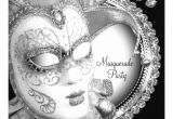 Black and White Masquerade Party Invitations Black and White Masquerade Party 5 25×5 25 Square Paper