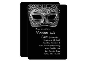 Black and White Masquerade Party Invitations Black and White Masquerade Party Invitation Zazzle