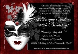 Black and White Masquerade Party Invitations Dramatic Mask Birthday Invitation Masquerade Ball Lovely