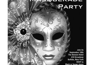 Black and White Masquerade Party Invitations Invitation Template This Black and White Masquerade Party