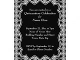 Black and White Quinceanera Invitations Personalized Black and White Quinceanera Invitations