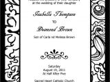 Black and White Wedding Invitation Template Free Black and White Wedding Invitation Templates