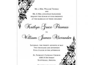 Black and White Wedding Invitation Template Gianna Wedding Invitation Black White Wedding Template Shop