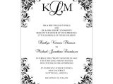 Black and White Wedding Invitation Template Kaitlyn Wedding Invitation Black White Wedding Template Shop