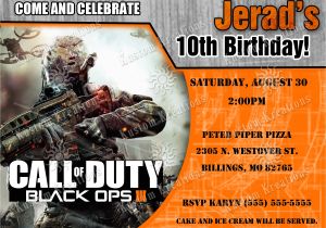 Black Ops Party Invitations Call Of Duty Black Ops 3 Birthday Invitation Kustom