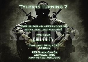 Black Ops Party Invitations Call Of Duty Ghosts Birthday Invitations Party