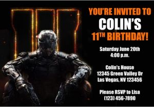 Black Ops Party Invitations Call Of Duty Invitations From General Prints