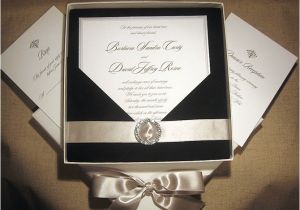 Black Tie On Wedding Invitation Elegant Wedding Invitations with Crystals Black Tie