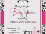 Black White and Pink Baby Shower Invitations Baby Shower Invitation Best Red Black and White Baby