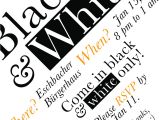 Black White Party Invitation Wording Black and White Party Invitation Cimvitation
