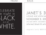 Black White Party Invitation Wording Black and White Party Invitation