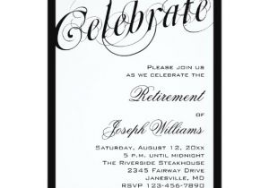 Black White Party Invitation Wording Elegant Black White Retirement Party Invitations