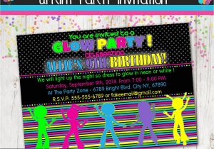 Blackout Birthday Party Invitations Dance Party Invites April Onthemarch