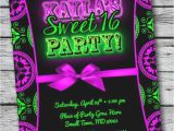 Blackout Party Invitations Templates 95 Neon Sweet 16 Party Ideas Your Baby Girl Has Grown