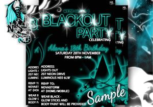 Blackout Party Invitations Templates Blackout Party Invitations Uv Glow Dance Party Blacklight