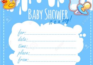 Blank Baby Boy Shower Invites theme Blank Baby Shower Invitation