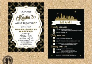 Blank Bachelorette Party Invitations Bachelorette Weekend Party Invitations Miami by