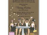 Blank Bachelorette Party Invitations Glamour Girl Cocktails Bachelorette Invitations