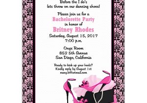 Blank Bachelorette Party Invitations Pretty Pumps Bachelorette Invitations Paperstyle