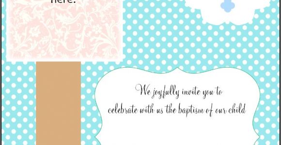 Blank Baptismal Invitation Layout Free Christening Invitation Cards