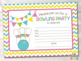 Blank Birthday Invitation Template Printable Bowling Party Invitation Fill In the Blank Birthday