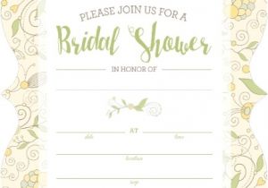 Blank Bridal Shower Invitations Printable Whimsical Yellow Flower Bridal Shower Fill In the Blank