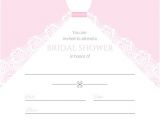 Blank Bridal Shower Invitations Printable White Wedding Dress Fill In the Blank Bridal Shower Invite