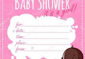 Blank Girl Baby Shower Invites 30 Baby Shower Invitations Printable Psd Ai Vector