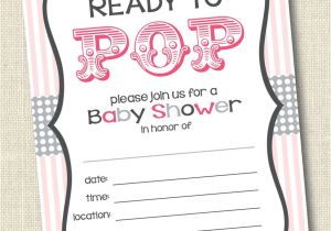 Blank Girl Baby Shower Invites Babyshowerinvitation She S Ready to Pop Baby Shower