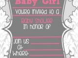 Blank Girl Baby Shower Invites Blank Baby Shower Invitations