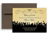 Blank Graduation Invitation Cards 2018 Ribbon Pattern Black Blank Graduation Announcement
